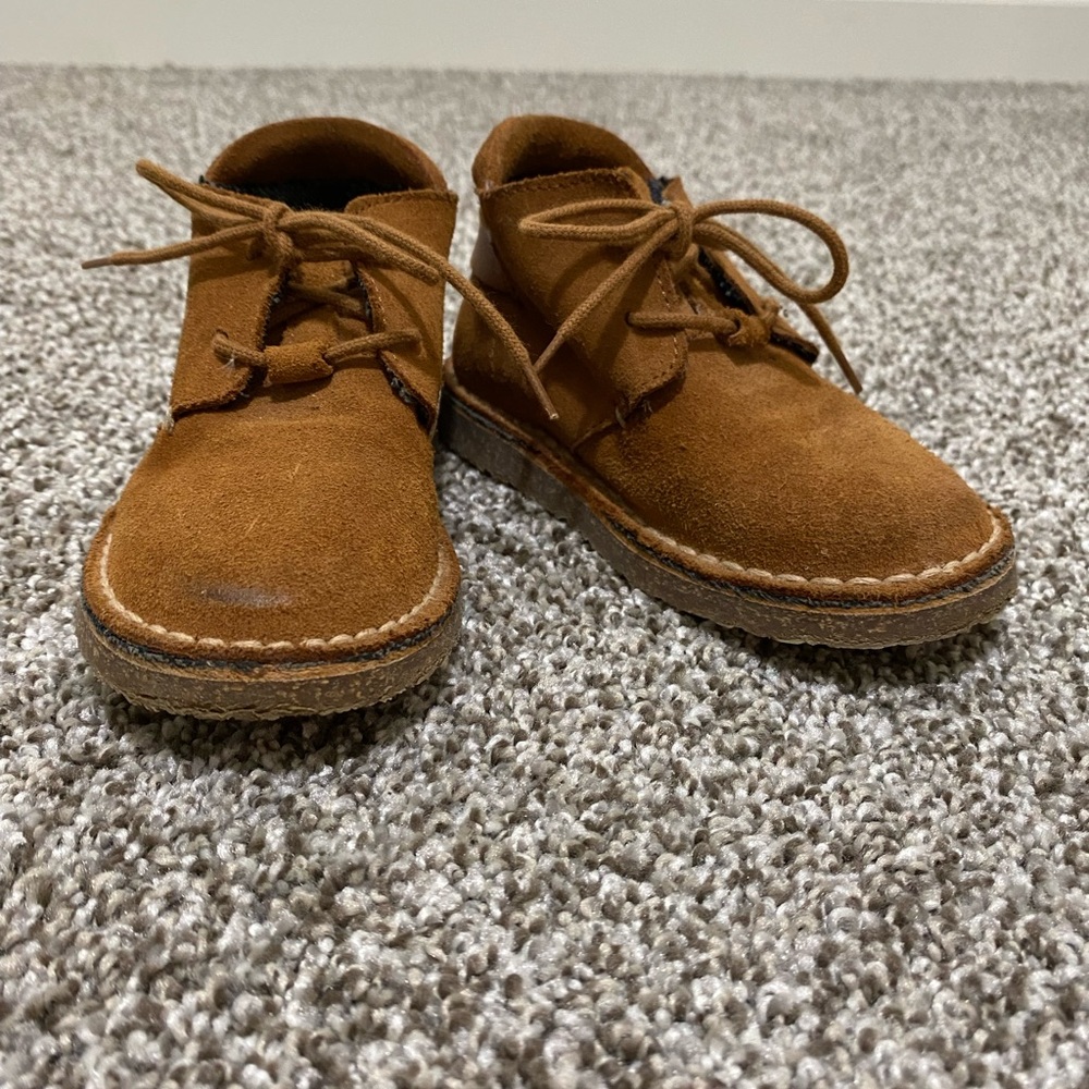 Zara Baby Kids Brown Suede Shoes 2/3 T